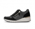 Gabor Damen Sneaker Low Schwarz - Materialmix Leder