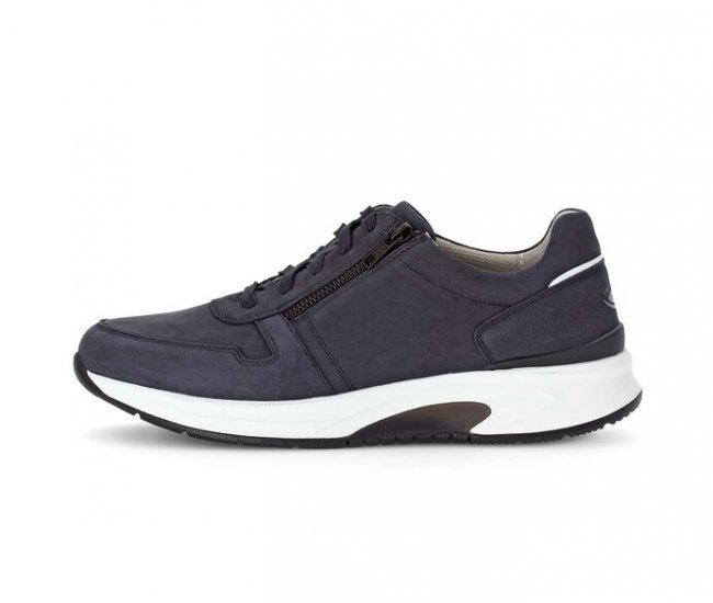 Gabor Herren Rollingsoft Sneaker Low Blau - Nubuk