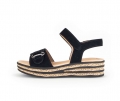 Gabor Damen Plateau Sandale Schwarz - Rauleder