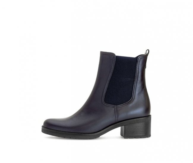Gabor Damen Sportliche Stiefelette Blau - Glattleder