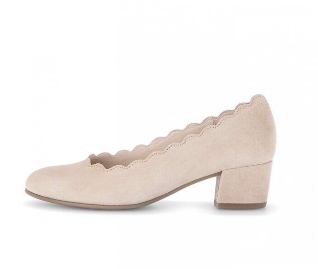 Gabor Damen Eleganter Pumps Beige - Rauleder