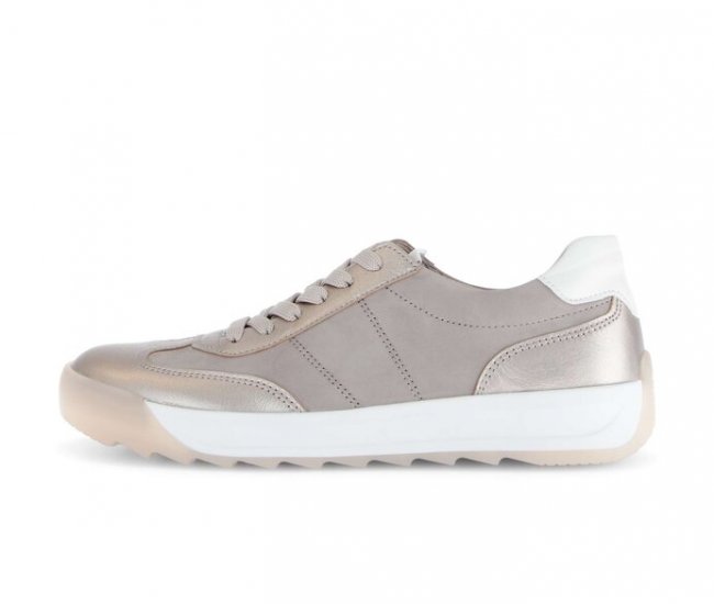 Gabor Damen Sneaker Low Gold - Materialmix Leder