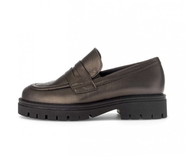 Gabor Damen Loafer Braun - Effektleder