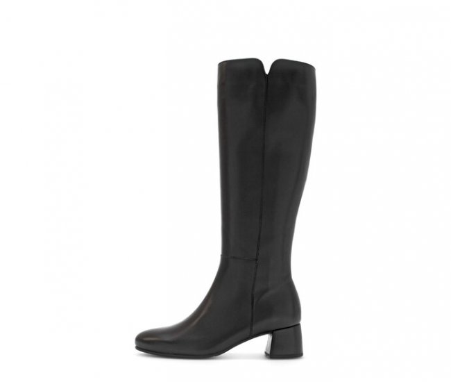 Gabor Damen Eleganter Stiefel Schwarz - Glattleder