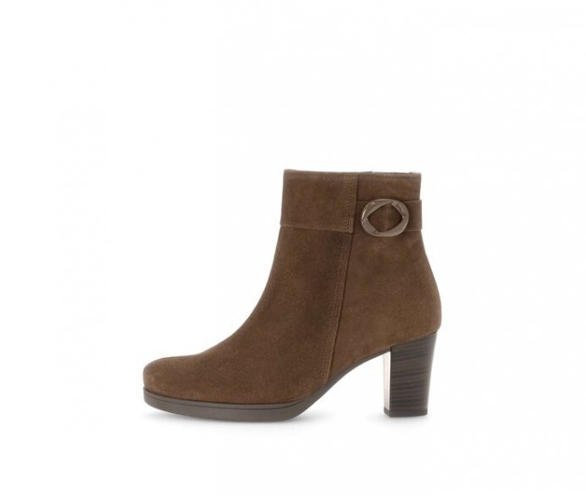 Gabor Damen Plateau Stiefelette Braun - Rauleder