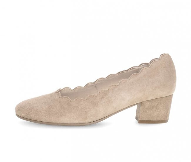 Gabor Damen Eleganter Pumps Beige - Rauleder