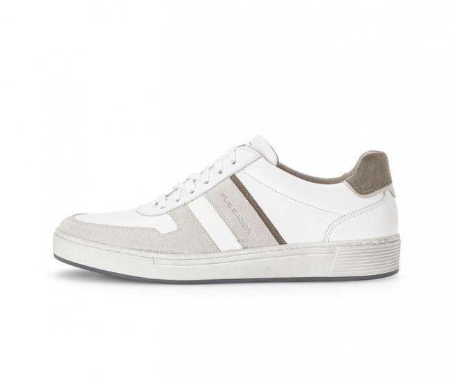 Pius Gabor Herren Sneaker Low Weiß - Glattleder