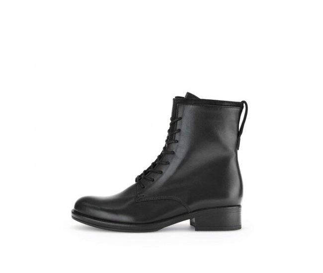 Gabor Damen Schnürstiefelette Schwarz - Glattleder