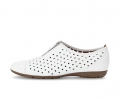 Gabor Damen Sportliche Ballerina Weiß - Glattleder