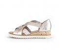 Gabor Damen Keilsandalette Gold - Effektleder