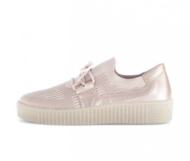 Gabor Damen Sneaker Low Rosa - Materialmix Leder/Lederimitat