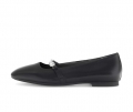 Gabor Damen Eleganter Ballerina Schwarz - Glattleder