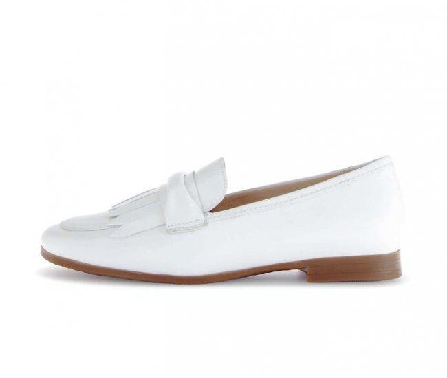 Gabor Damen Slipper Weiß - Glattleder