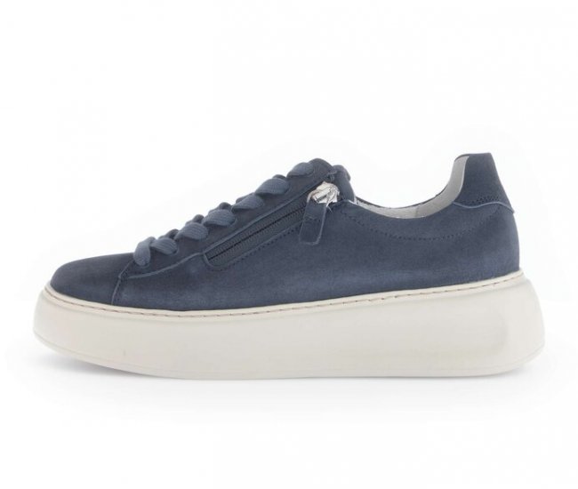 Gabor Damen Sneaker Low Blau - Rauleder