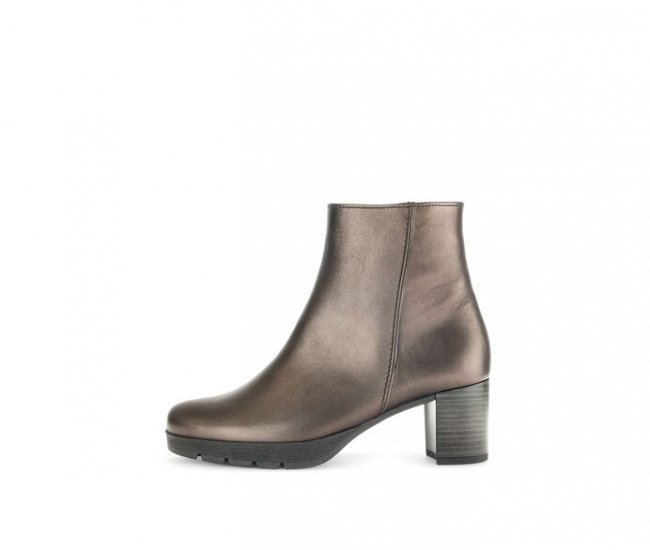 Gabor Damen Plateau Stiefelette Bronze - Glattleder
