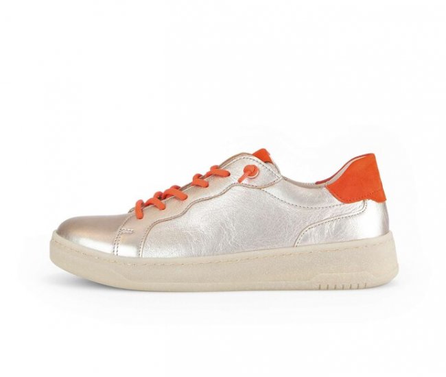 Gabor Damen Sneaker Low Gold - Materialmix Leder