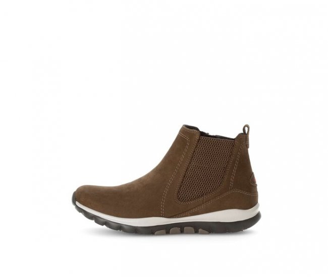 Gabor Damen Sportliche Stiefelette Braun - Rauleder