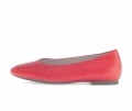 Gabor Damen Eleganter Ballerina Rot - Leder Reptiloptik