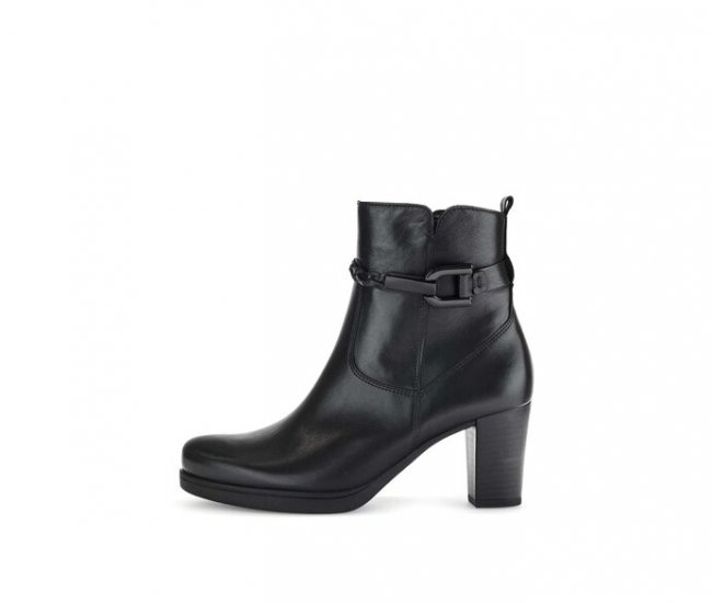 Gabor Damen Plateau Stiefelette Schwarz - Glattleder