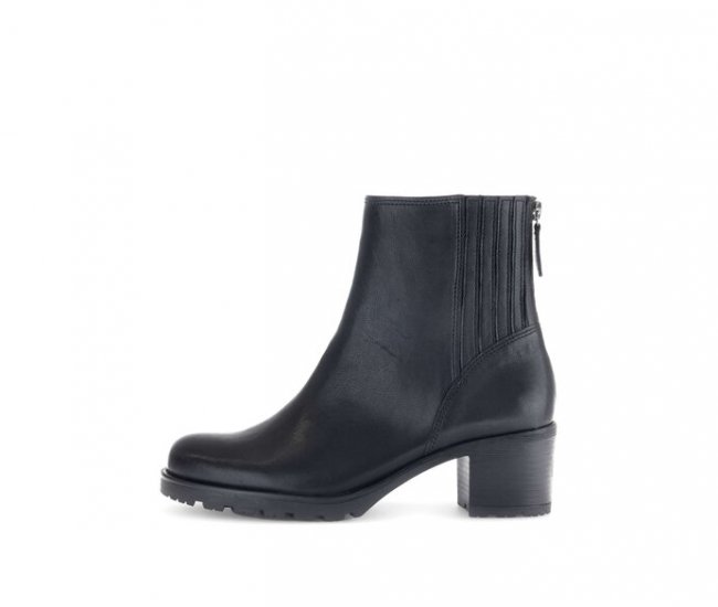 Gabor Damen Sportliche Stiefelette Schwarz - Glattleder
