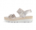 Gabor Damen Plateau Sandale Gold - Effektleder