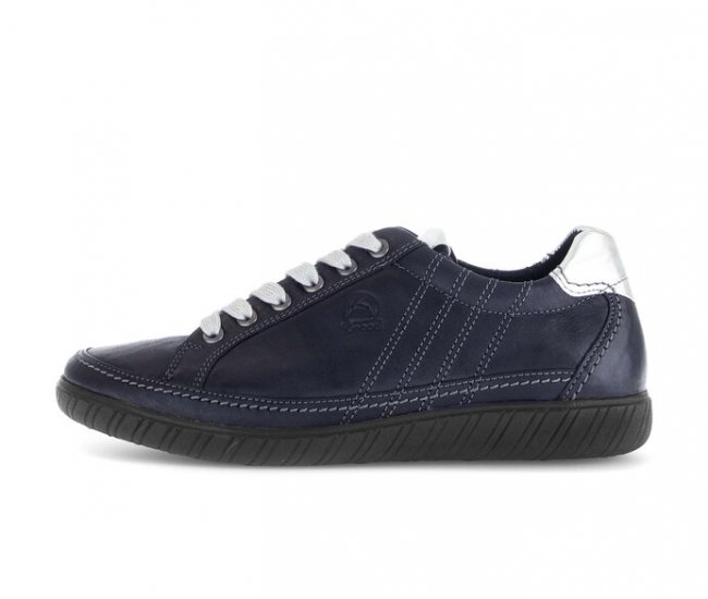 Gabor Damen Sneaker Low Blau - Materialmix Leder/Lederimitat