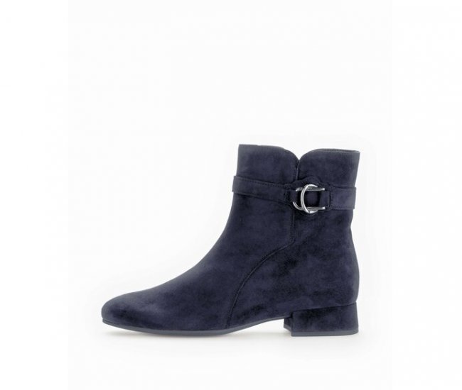 Gabor Damen Elegante Stiefelette Blau - Rauleder