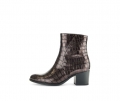 Gabor Damen Elegante Stiefelette Bronze - Leder Reptiloptik