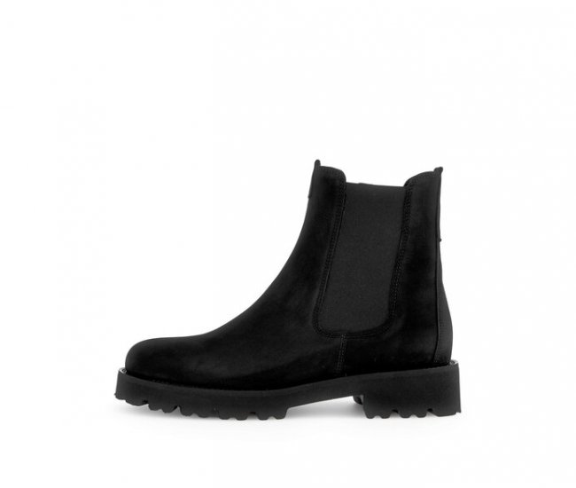 Gabor Damen Chelsea Boot Schwarz - Rauleder
