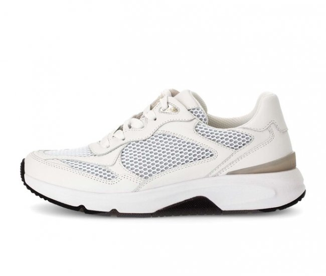 Gabor Damen Sneaker Low Weiß - Materialmix Leder/Lederimitat
