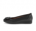 Gabor Damen Sportliche Ballerina Schwarz - Glattleder