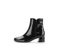 Gabor Damen Elegante Stiefelette Schwarz - Lackleder