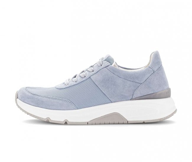Gabor Damen Sneaker Low Blau - Materialmix Leder/Lederimitat