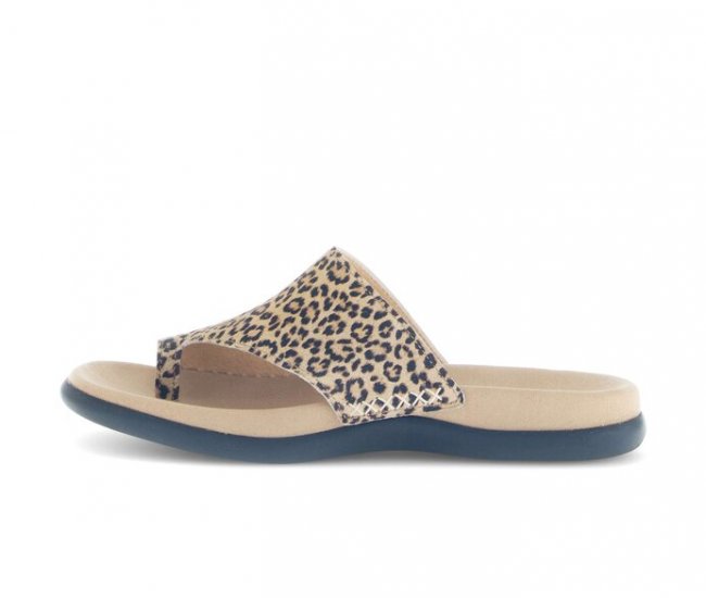 Gabor Damen Zehentrenner Beige - Rauleder