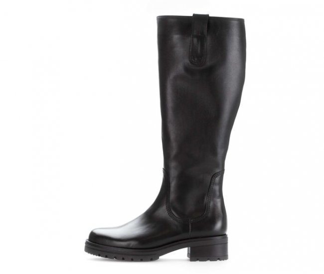 Gabor Damen Sportlicher Stiefel Schwarz - Glattleder