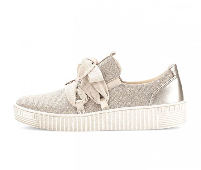 Gabor Damen Sneaker Low Gold - Materialmix Leder/Lederimitat