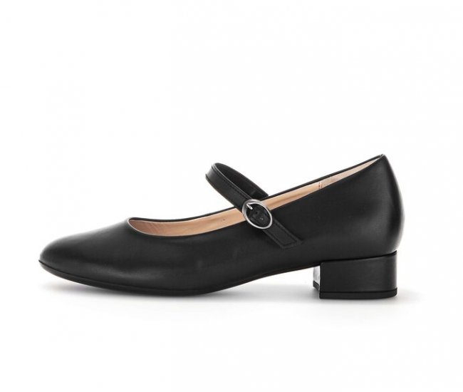 Gabor Damen Spangenpumps Schwarz - Glattleder