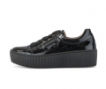 Gabor Damen Sneaker Low Schwarz - Lackleder