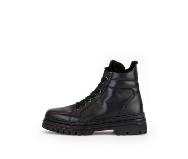 Gabor Damen Winterstiefelette Schwarz - Materialmix Leder/Lederimitat