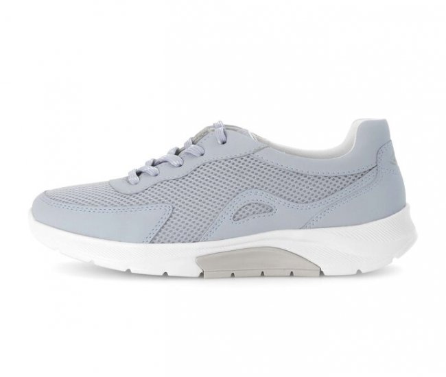 Gabor Damen Sneaker Low Blau - Materialmix Lederimitat