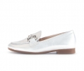Gabor Damen Slipper Silber - Effektleder