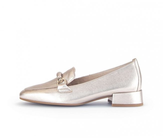 Gabor Damen Slipper Gold - Effektleder