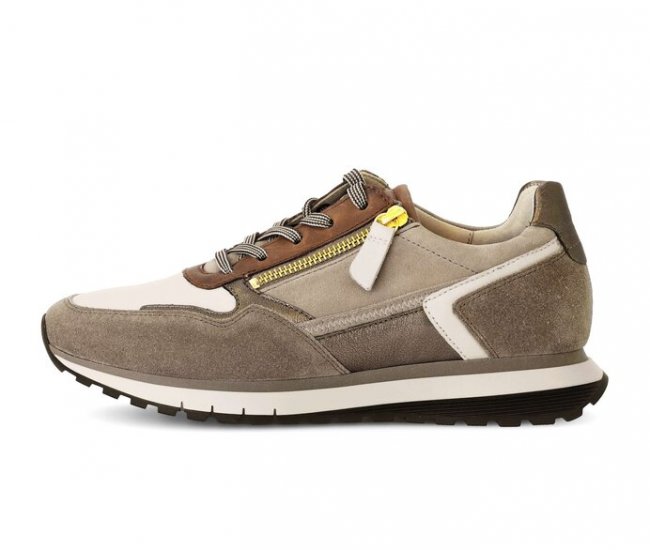 Gabor Damen Sneaker Low Braun - Materialmix Leder
