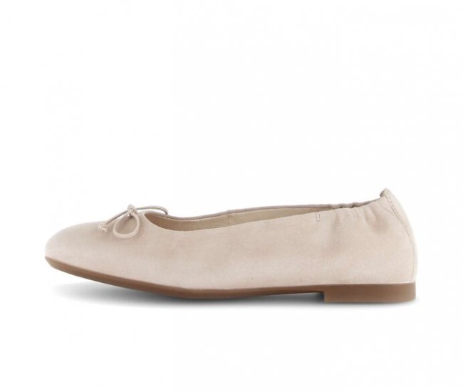 Gabor Damen Eleganter Ballerina Beige - Rauleder