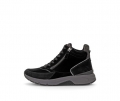 Gabor Damen Sportliche Stiefelette Schwarz - Materialmix Leder