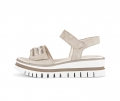 Gabor Damen Plateau Sandale Beige - Rauleder