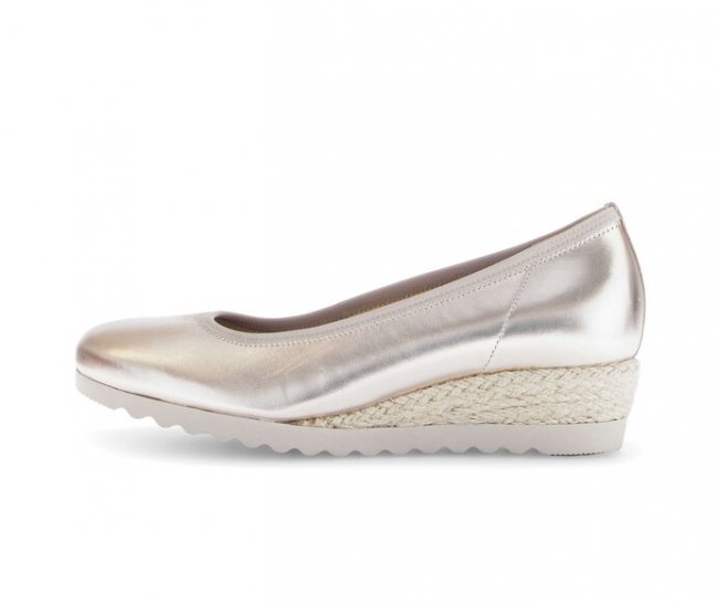 Gabor Damen Keilpumps Gold - Effektleder