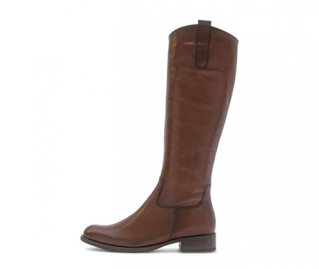 Gabor Damen Eleganter Stiefel Braun - Glattleder