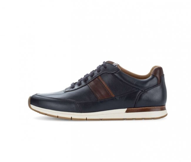 Pius Gabor Herren Sneaker Low Blau - Glattleder