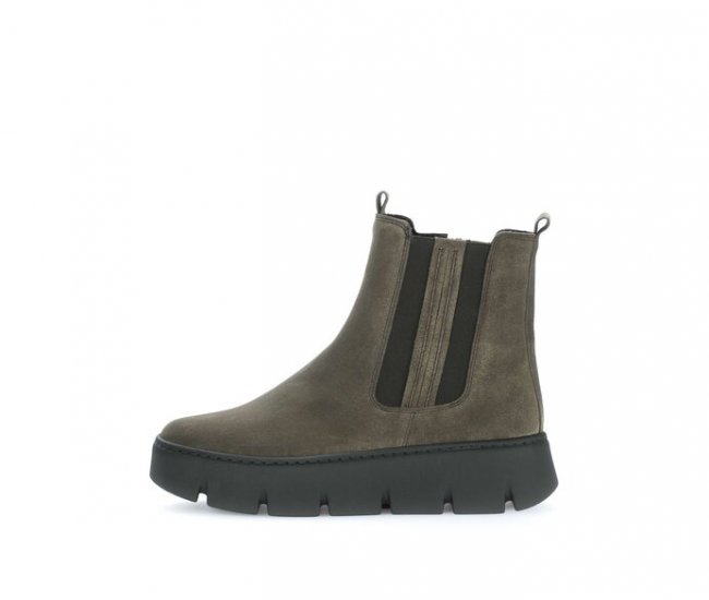 Gabor Damen Chelsea Boot Grün - Rauleder